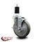 Service Caster 5'' Gray Poly Swivel 1-1/2'' Expanding Stem Caster with Brake SCC-EX20S514-PPUB-TLB-112 - alternate 2